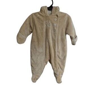 Disney Classic Winnie The Pooh Fleece Snowsuit Snow Bundle Beige Infant Baby 9 M